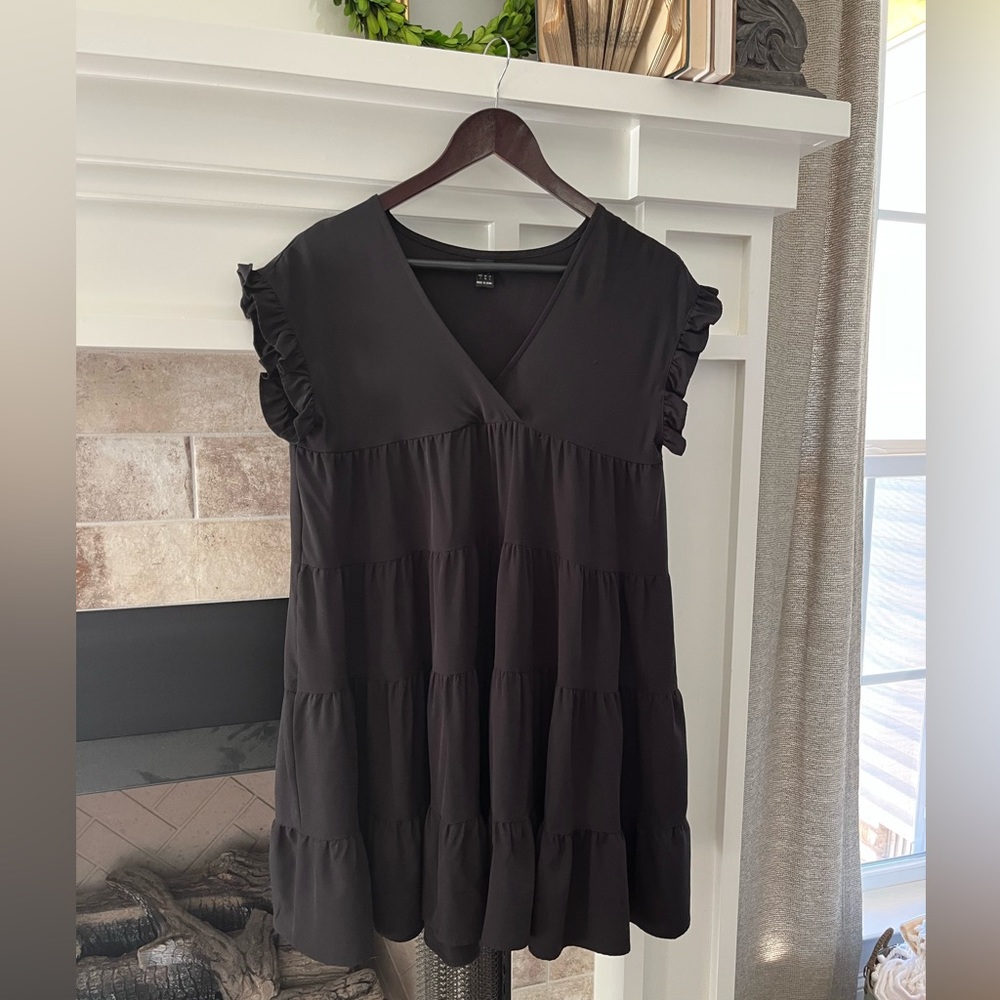 Black boho dress